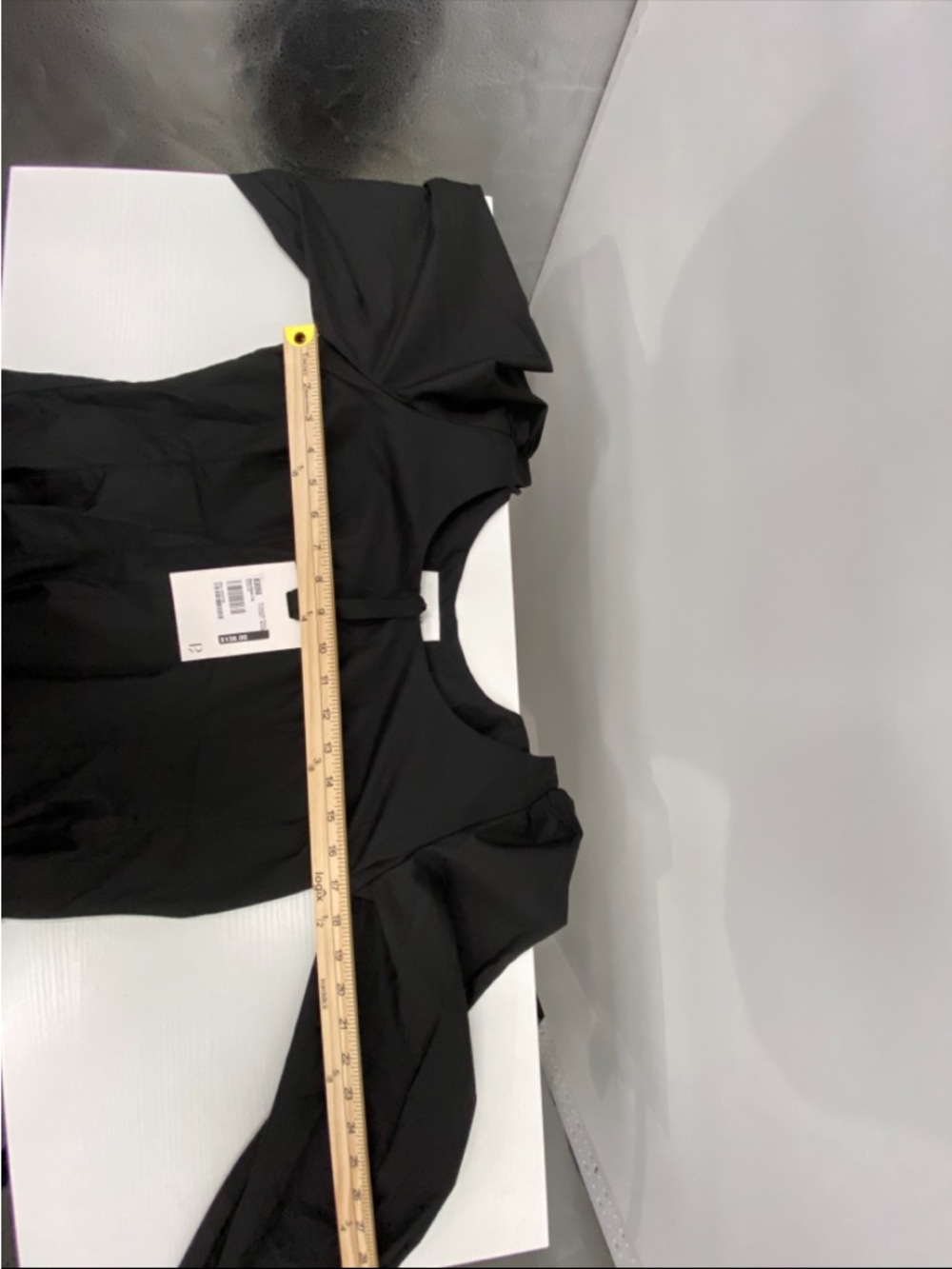 NWT Tuckernuck Pomander Place Dianne Black Blouse Sz M Fitted‎ Waist Puff Sleeve - Picture 9 of 14